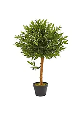 Nearly Natural -Inch Olive Topiary Artificial Tree UV Resistant (Indoor/Outdoor