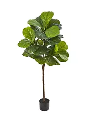 Nearly Natural -Inch Fiddle Leaf Artificial Tree (Real Touch