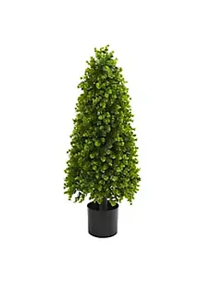 Nearly Natural -Foot Eucalyptus Topiary Artificial Tree (Indoor/Outdoor
