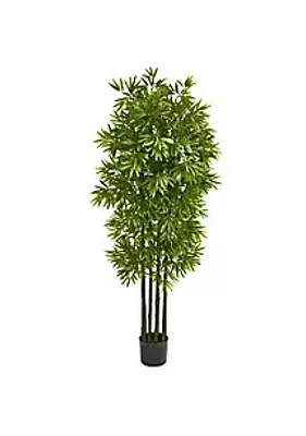 Nearly Natural 64-Inch Bamboo Artificial Tree with Green Trunks UV Resistant (Indoor/Outdoor)