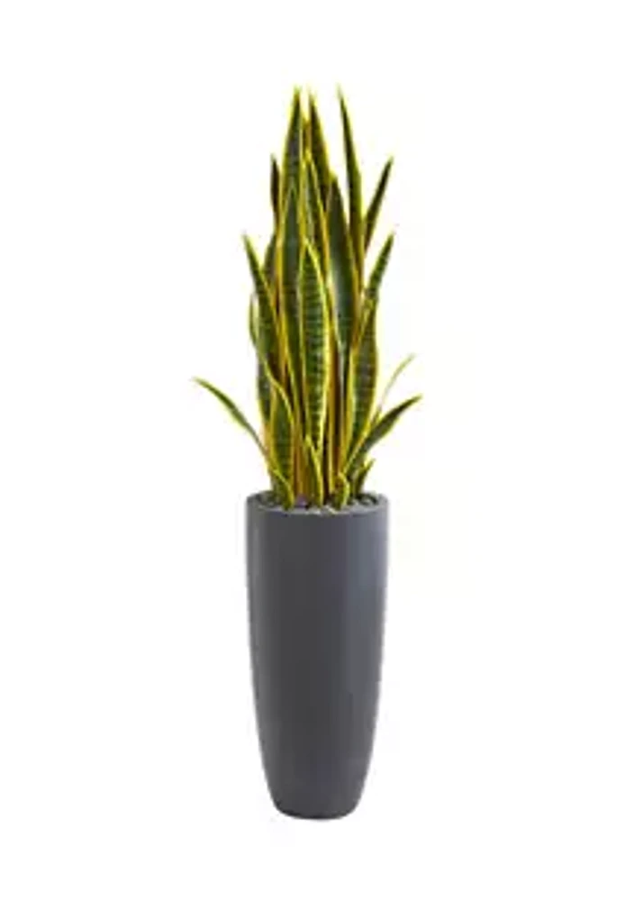 Nearly Natural Sansevieria Plant in Planter