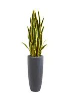 Nearly Natural Sansevieria Plant in Planter