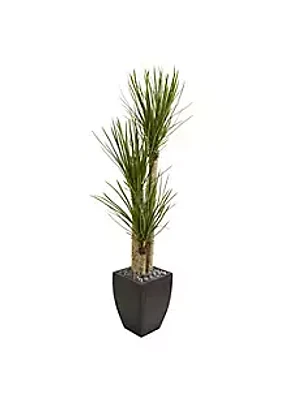 Nearly Natural 63-Inch Yucca Artificial Tree in Black Planter