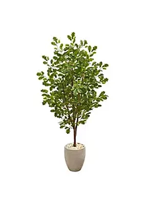 Nearly Natural 69-Inch Oak Artificial Tree in Sand Colored Planter