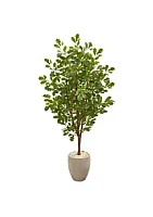 Nearly Natural 69-Inch Oak Artificial Tree in Sand Colored Planter