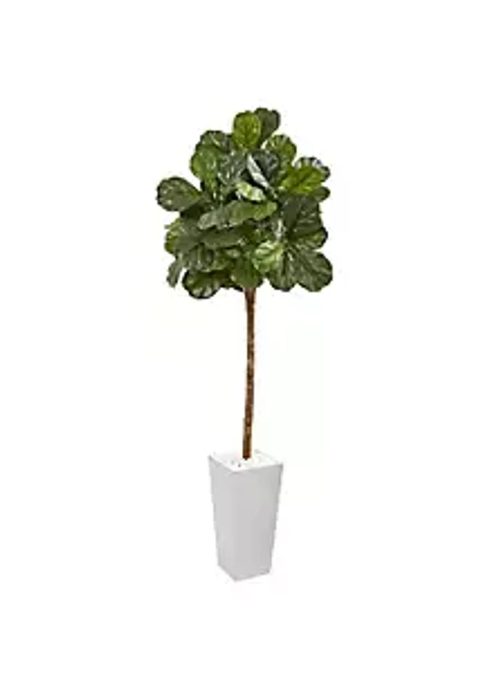 Nearly Natural -Inch Fiddle Leaf Fig Artificial Tree in Planter