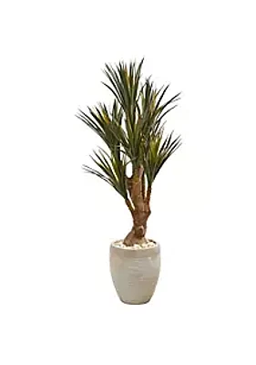 Nearly Natural -Inch Yucca Artificial Tree in Planter UV Resistant (Indoor/Outdoor