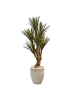Nearly Natural -Inch Yucca Artificial Tree in Planter UV Resistant (Indoor/Outdoor
