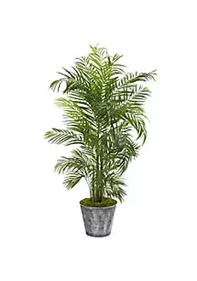 Nearly Natural -Inch Areca Palm Artificial Tree in Decorative Planter UV Resistant (Indoor/Outdoor