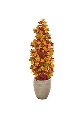 Nearly Natural 42-Inch Autumn Maple Artificial Tree in Sand Colored Planter