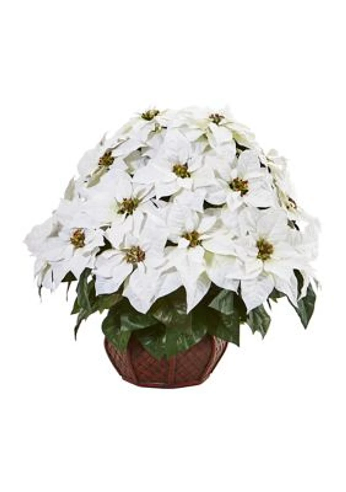 Faux Poinsettia White