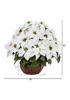 Faux Poinsettia White