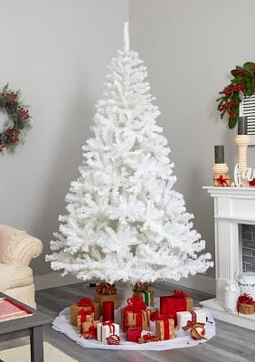 White Christmas Tree with Bendable Branches and LED Lights