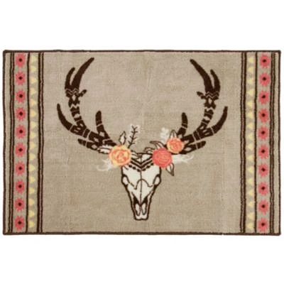 Desert Skull Floral Rug