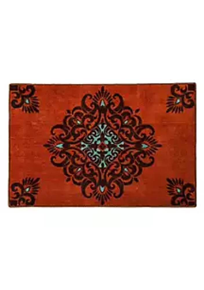 Paseo Road by HiEnd Accents Terracotta Medallion Rug