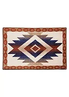Paseo Road by HiEnd Accents Aztec Blue & Terracotta Rug