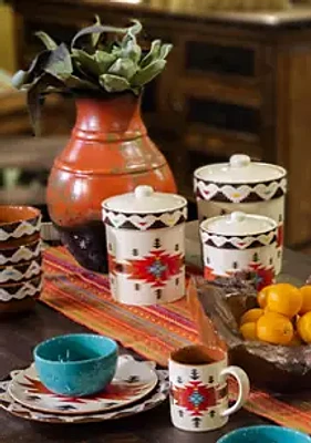 Paseo Road by HiEnd Accents Del Sol Aztec Ceramic Dinnerware Set