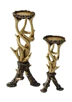 Paseo Road by HiEnd Accents Antler Candle Holder Set