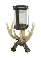 Paseo Road by HiEnd Accents Antler Hurricane Candle Holder