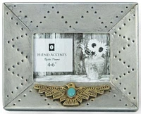 Silver Picture Frame with Thunderbird