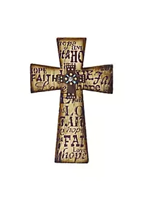 Paseo Road by HiEnd Accents Layered Cross "Faith, Love, Hope" Wall Décor