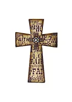 Paseo Road by HiEnd Accents Layered Cross "Faith, Love, Hope" Wall Décor