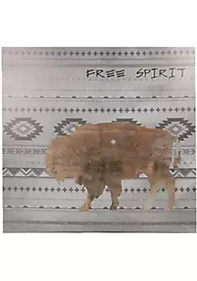 Paseo Road by HiEnd Accents Free Spirit Aztec Buffalo Canvas Southwestern Wall Art