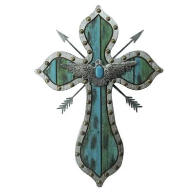 Thunderbird Arrow Turquoise Cross Wall Décor