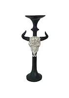 Paseo Road by HiEnd Accents Carved Skull Tapered Pillar Candle Holder