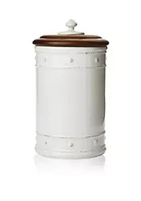 Juliska Berry & Thread Whitewash Canister with Wooden Lid