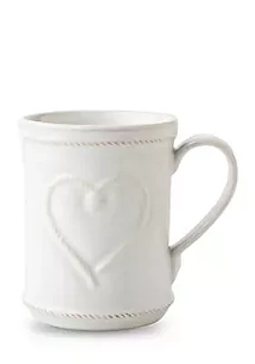 Juliska Berry Thread Whitewash Cupfull of Love Mug