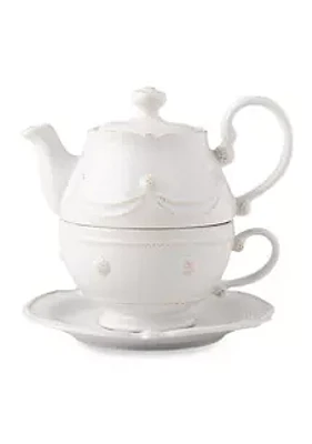Juliska Berry & Thread Whitewash Tea for One Includes Saucer