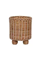 Juliska Provence Rattan 8" Round Planter - Whitewash