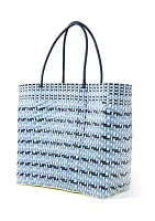 Multicolor Woven Beach Bag