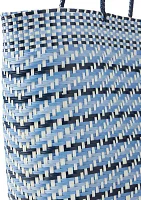 Multicolor Woven Beach Bag