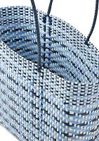 Multicolor Woven Beach Bag