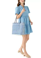 Multicolor Woven Beach Bag