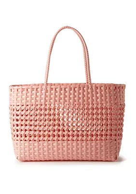 Woven Solid Color Beach Bag