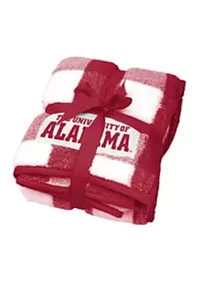 Logo NCAA Alabama Crimson Tide Buffalo Check Blanket
