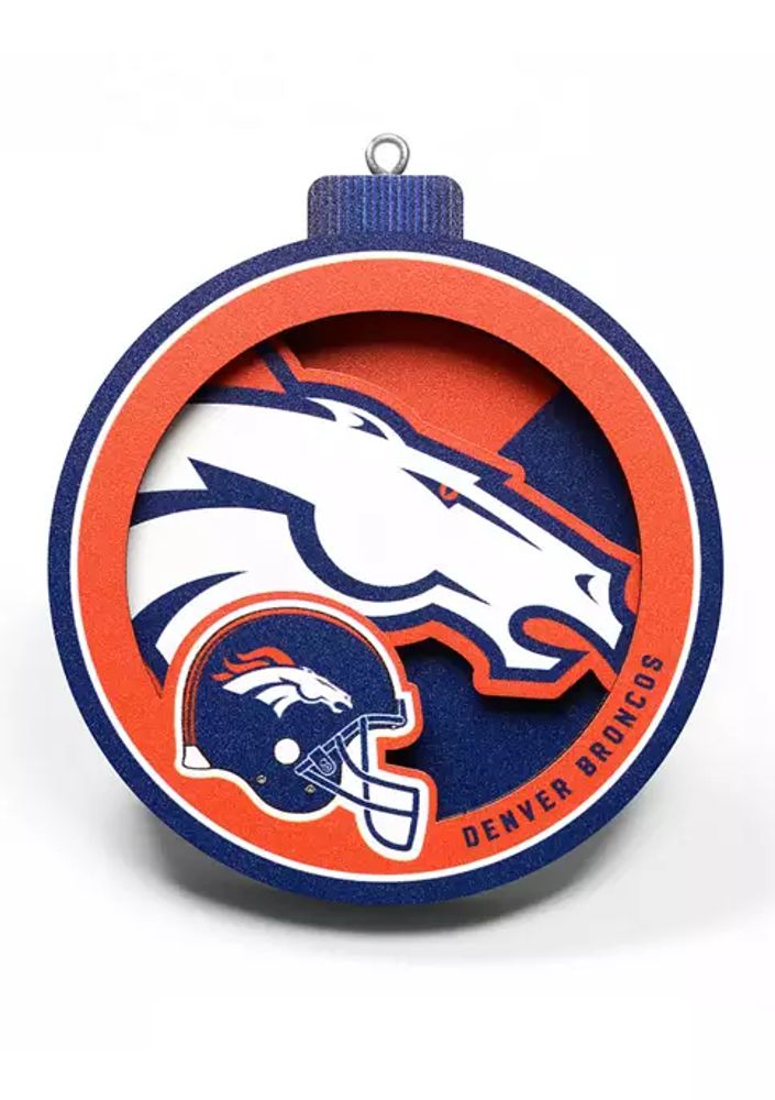 Officially Licensed NFL 3D Logo Series Wall Art - 12 x 12 - Broncos