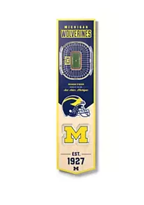 YouTheFan YouTheFan NCAA Michigan Wolverines 3D Stadium 8x32 Banner - Michigan Stadium