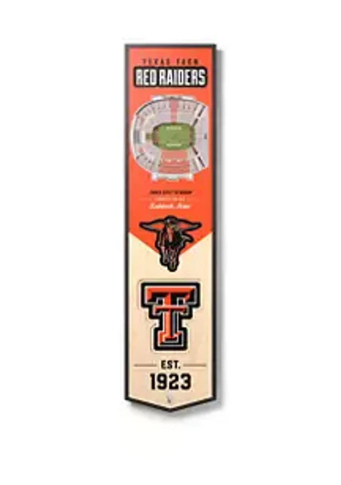 YouTheFan YouTheFan NCAA Texas Tech Red Raiders 3D Stadium 8x32 Banner - Jones AT&T Stadium