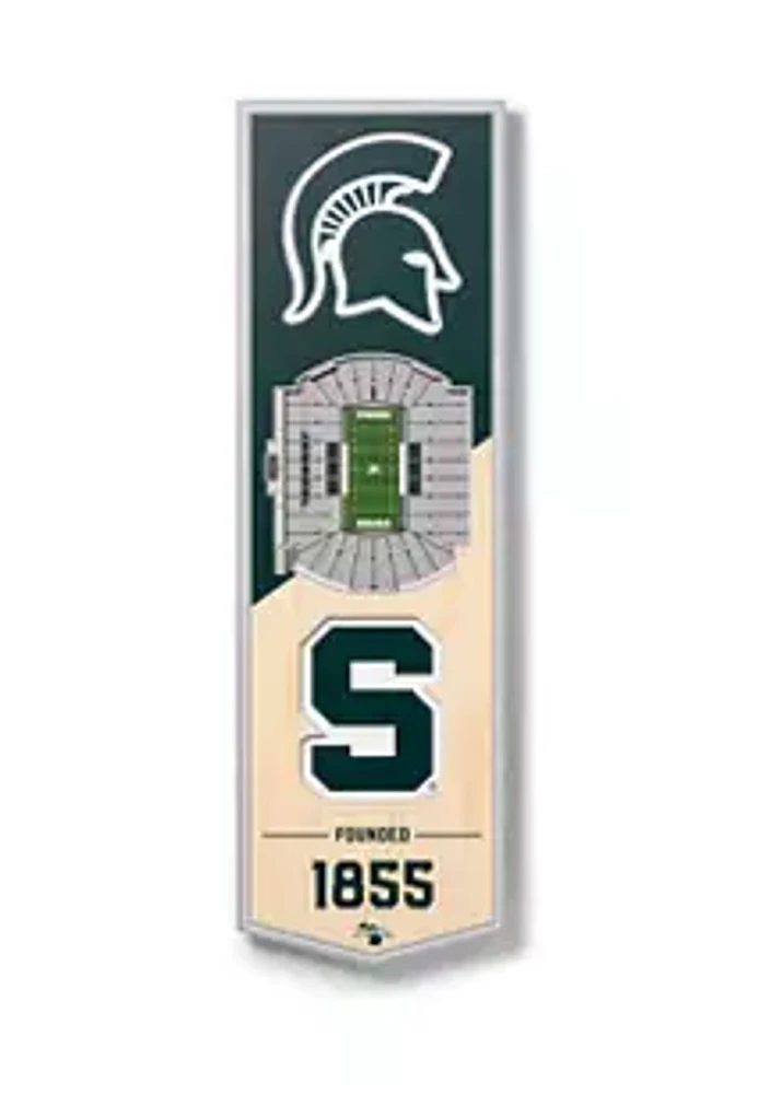 YouTheFan YouTheFan NCAA Michigan State Spartans 3D Stadium 6x19 Banner -  Spartan Stadium