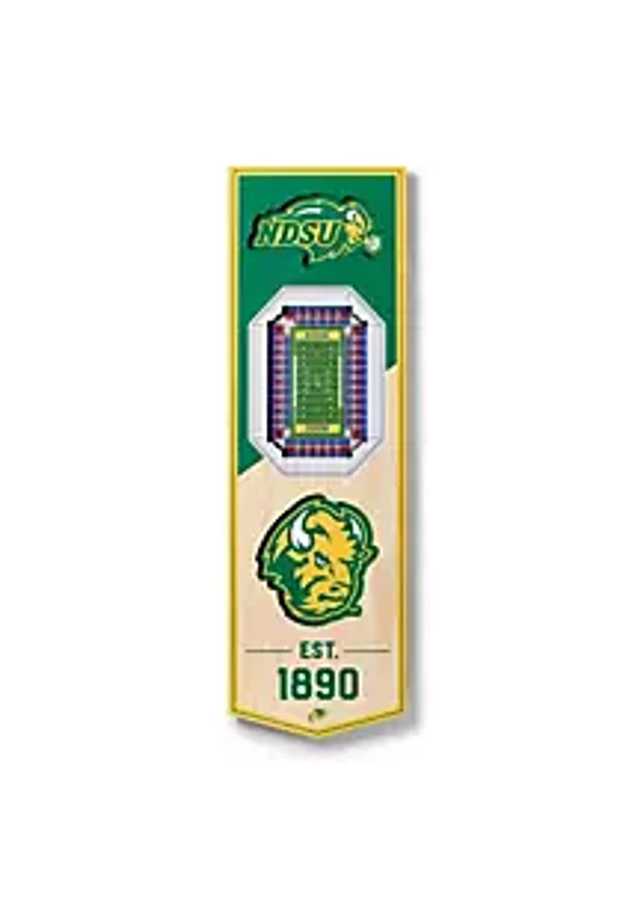 YouTheFan North Dakota Bisons YouTheFan NCAA North Dakota State Bison 3D Stadium 6x19 Banner - Fargodome