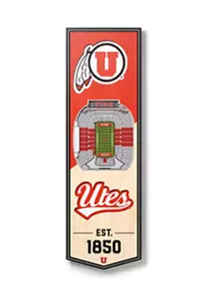 YouTheFan YouTheFan NCAA Utah Utes 3D Stadium 6x19 Banner - Eccles Stadium