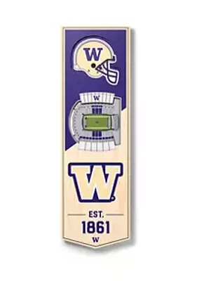 YouTheFan YouTheFan NCAA Washington Huskies 3D Stadium 6x19 Banner - Husky Stadium