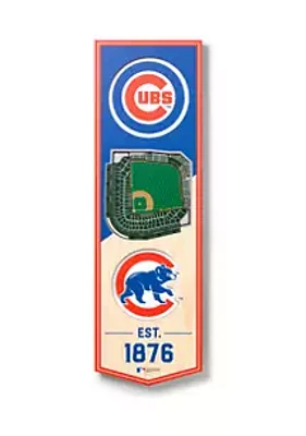 YouTheFan YouTheFan MLB Chicago Cubs 3D Stadium 6x19 Banner - Wrigley Field