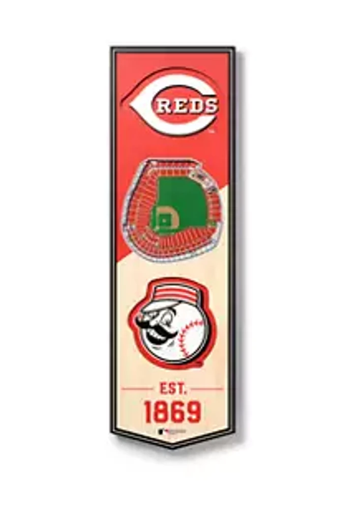 YouTheFan YouTheFan MLB Cincinnati Reds 3D Stadium 6x19 Banner - Great American Ball Park
