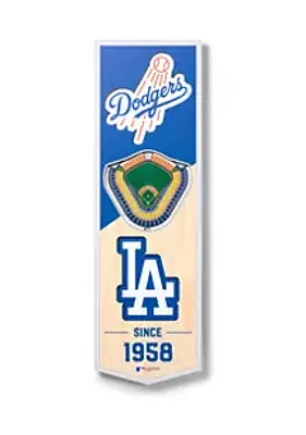 YouTheFan YouTheFan MLB Los Angeles Dodgers 3D Stadium 6x19 Banner - Dodger Stadium