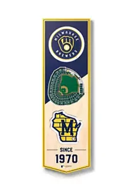 YouTheFan YouTheFan MLB Milwaukee Brewers 3D Stadium 6x19 Banner - Miller Park